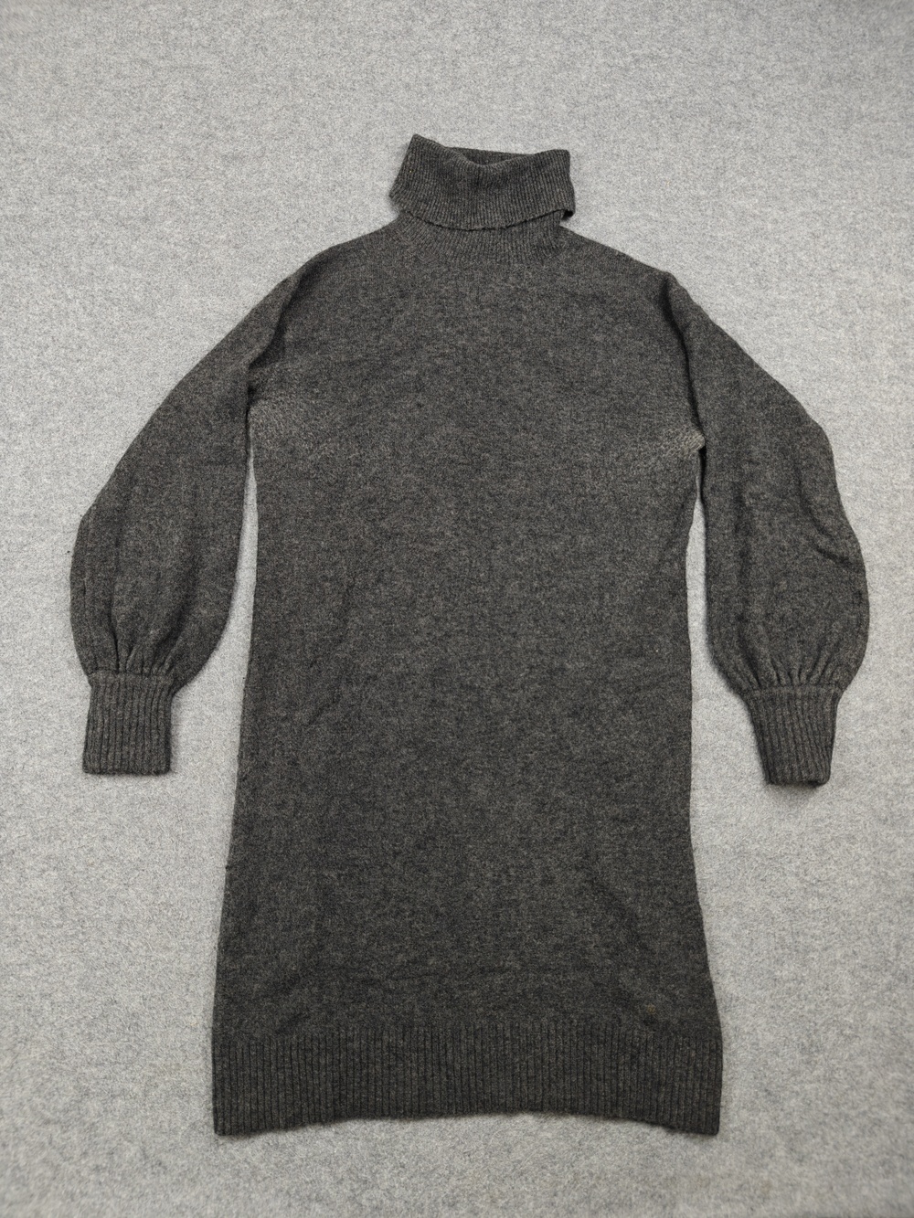 J.CREW Dress Womens Small Gray Turtleneck Sweater Dress Long Sleeve Knee Length